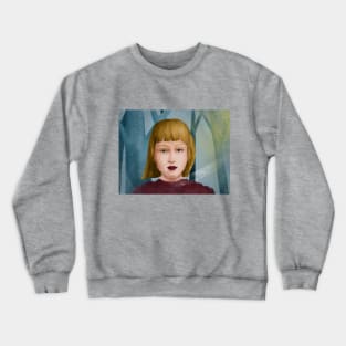 Woman in the forest Crewneck Sweatshirt